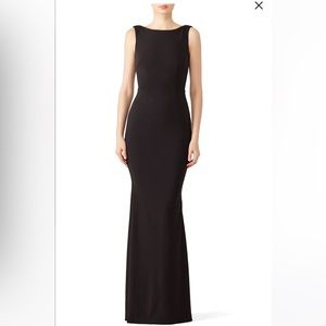 Katie May Vionnet Drape Back Crepe Gown